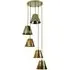 Map Room 5-Light Cluster Pendant Light - Distressed, Brass