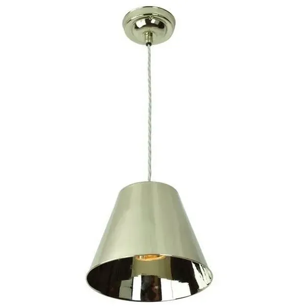 Map Room Single Pendant Light - Distressed, Brass