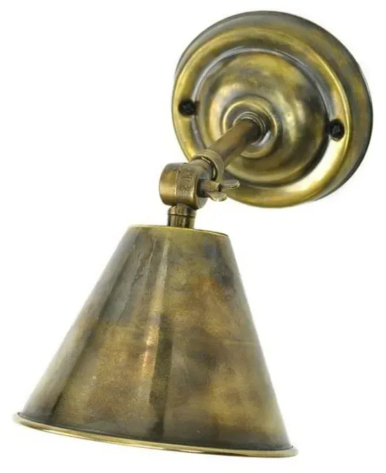 Map Room Wall Light - Distressed, Brass