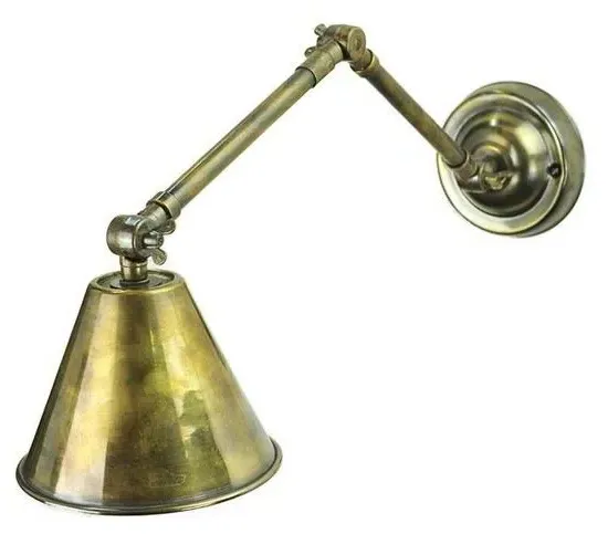 Map Room Wall Light - Polished Nickel, Brass