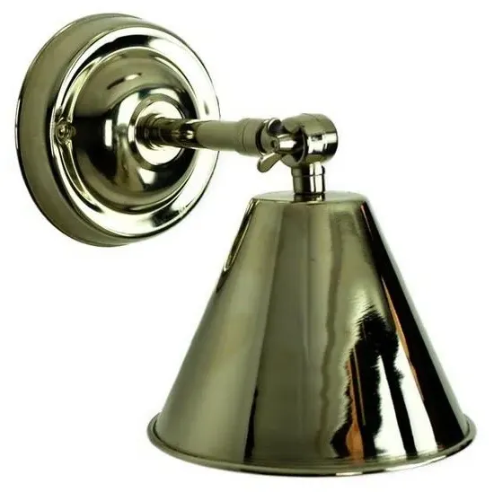 Map Room Wall Light - Polished Nickel, Brass