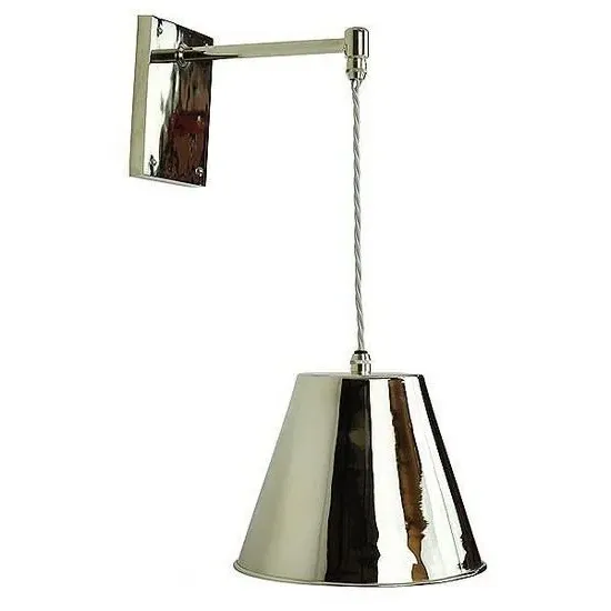 Map Room Wall Light - Polished Nickel, Brass