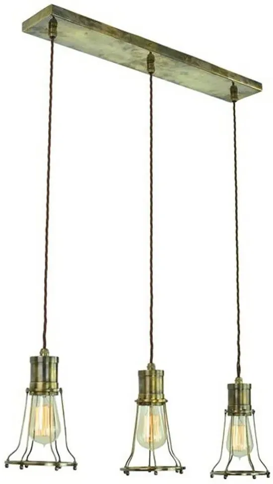 Marconi 5-Light Multiple Pendant Light - Distressed, Brass