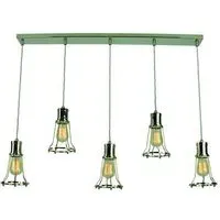 Marconi 5-Light Multiple Pendant Light - Polished Nickel, Brass