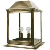 Medium Gate Lantern IP44 - Distressed, Brass