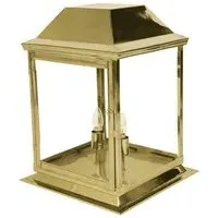 Medium Gate Lantern IP44 - Polished, Brass