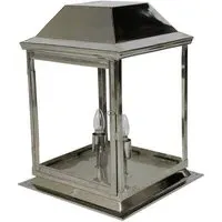 Medium Gate Lantern IP44 - Polished, Nickel