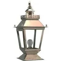 Medium Gate Lantern with Fretwork - Polished Nickel