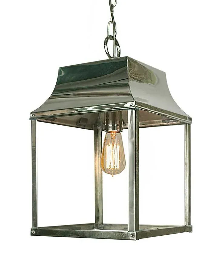 Medium Hanging Lantern - Antique, Brass
