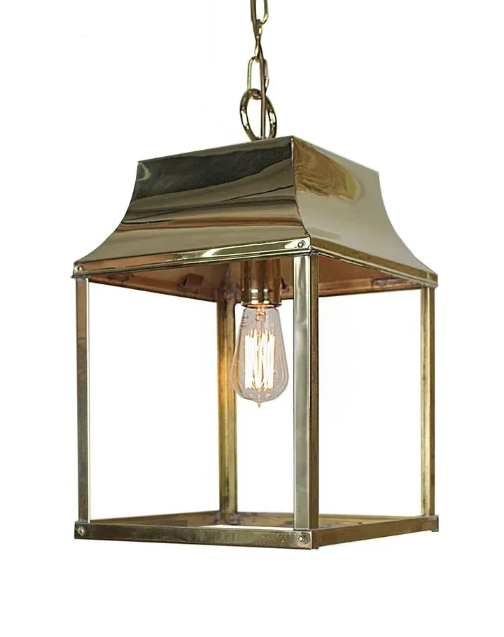 Medium Hanging Lantern - Antique, Brass