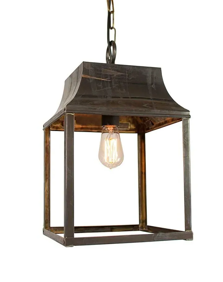 Medium Hanging Lantern - Antique, Brass