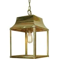 Medium Hanging Lantern - Natural, Brass