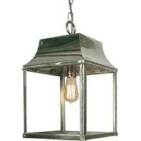 Medium Hanging Lantern - Nickel, Brass