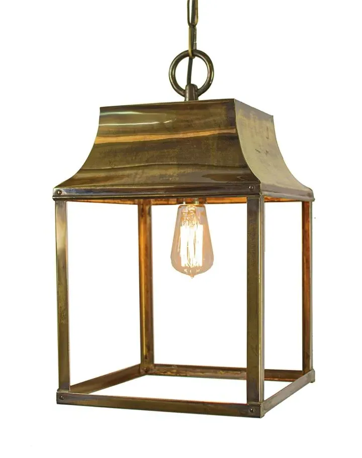 Medium Hanging Lantern - Polished, Brass