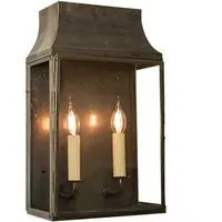 Medium Wall Lantern with Hinged Door - Antique