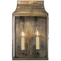 Medium Wall Lantern with Hinged Door - Distressed