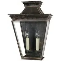 Pagoda Large Flush Passage Lamp - Antique, Brass
