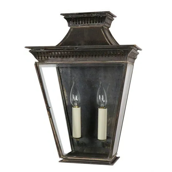 Pagoda Large Flush Passage Lamp - Antique, Brass
