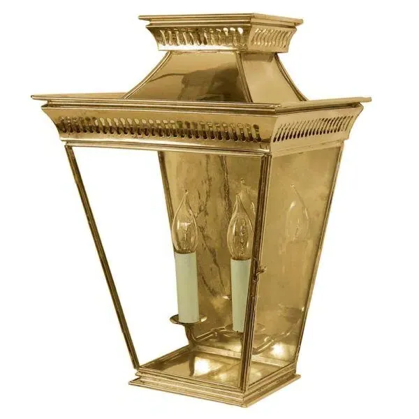 Pagoda Large Flush Passage Lamp - Natural, Brass