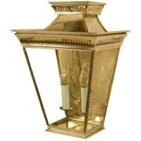 Pagoda Large Flush Passage Lamp - Polished, Brass