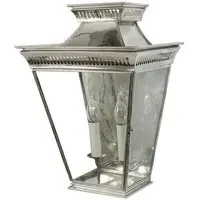 Pagoda Large Flush Passage Lamp - Polished, Nickel