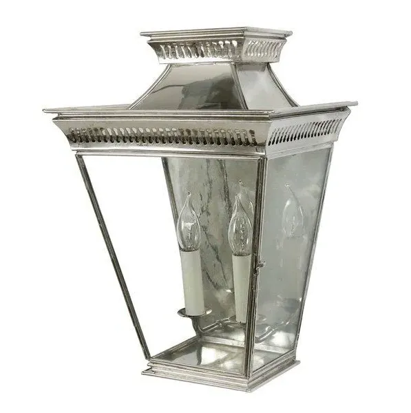 Pagoda Large Flush Passage Lamp - Polished, Nickel