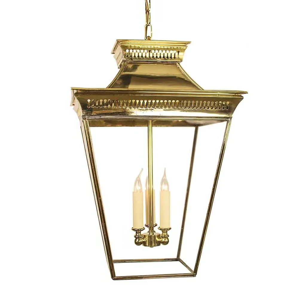 Pagoda Large Pendant Light - Unlacquered Natural Brass
