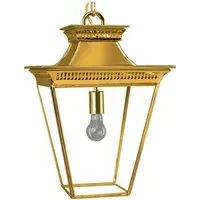 Pagoda Medium Pendant Light - Unlacquered Natural Brass
