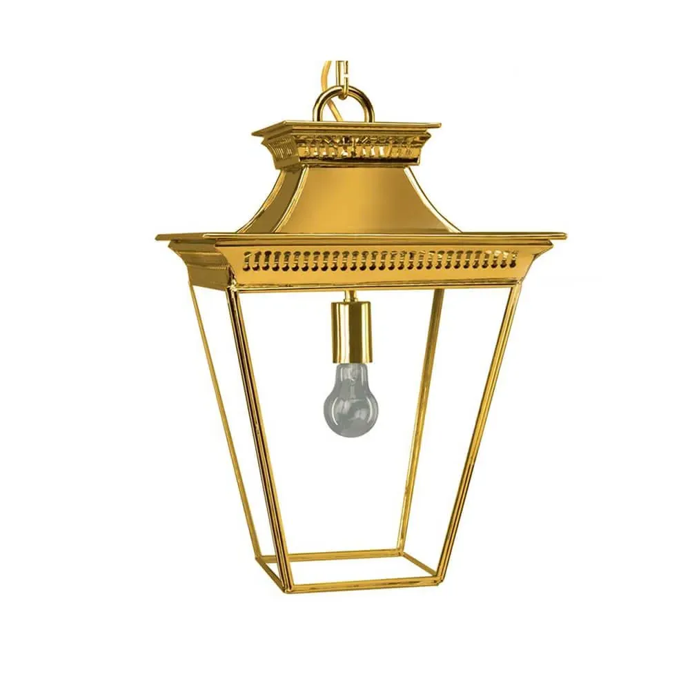 Pagoda Medium Pendant Light - Unlacquered Natural Brass