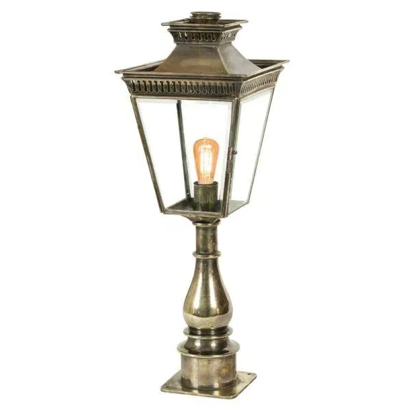 Pagoda Pillar Lamp - Distressed, Brass