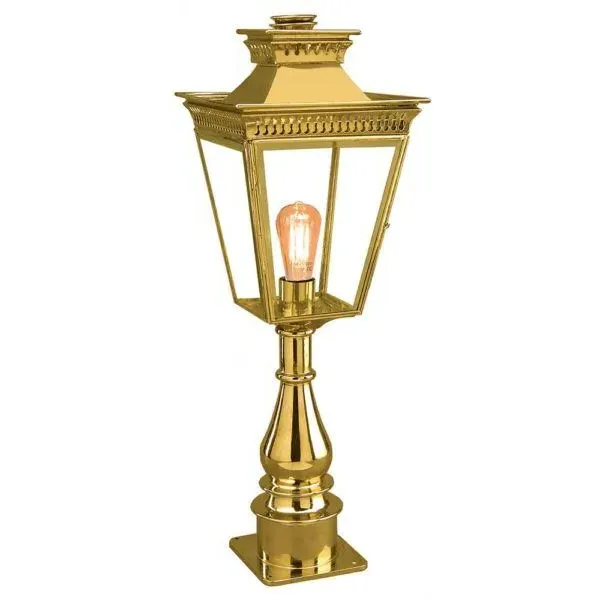 Pagoda Pillar Lamp - Polished Brass