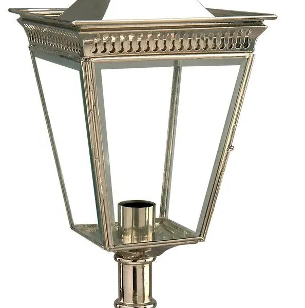 Pagoda Pillar Lamp - Polished Nickel, Brass