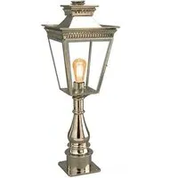 Pagoda Pillar Lamp - Polished Nickel, Brass