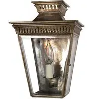 Pagoda Small Flush Passage Lamp - Distressed, Brass