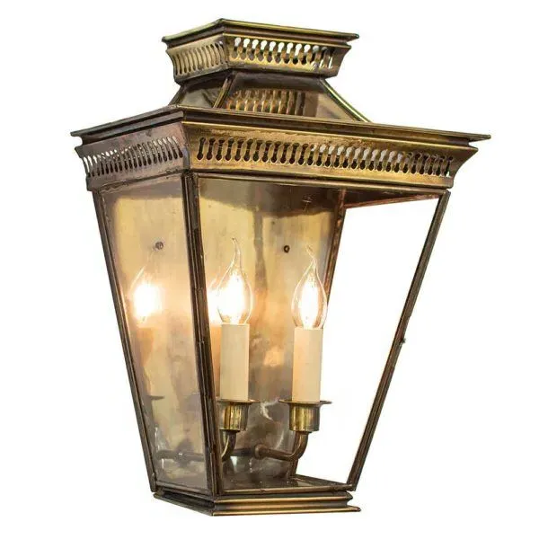Pagoda Small Flush Passage Lamp - Polished, Brass