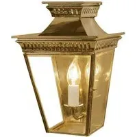 Pagoda Small Flush Passage Lamp - Polished, Brass