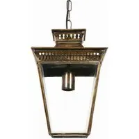 Pagoda Small Pendant Light - Distressed Brass