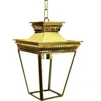 Pagoda Small Pendant Light - Lacquered Polished Brass