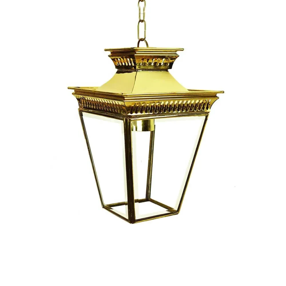 Pagoda Small Pendant Light - Lacquered Polished Brass