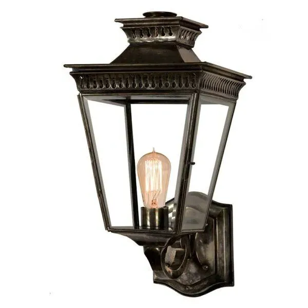 Pagoda Wall Lantern - Lacquered Polished Brass
