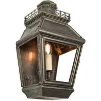Passage Wall Lamp with Fretwork - Antique Brass