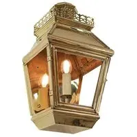 Passage Wall Lamp with Fretwork - Brass