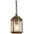 Pendant Light with Bevelled Glass - Distressed Brass