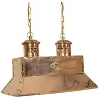 Pendant Light with Riveted Design - Brass, Copper