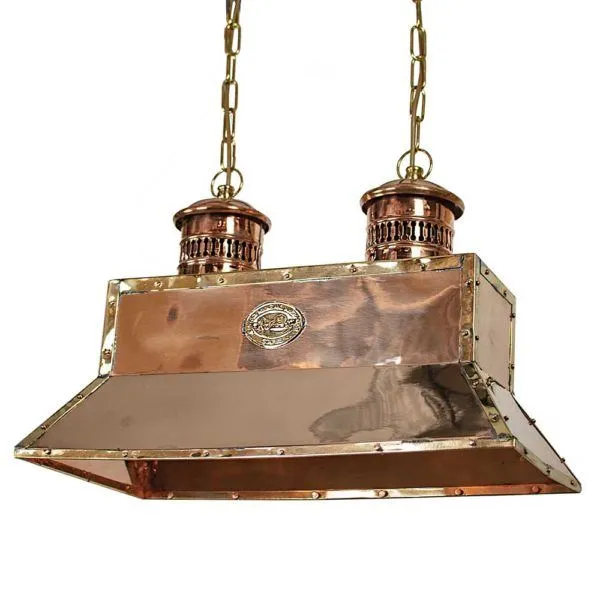 Pendant Light with Riveted Design - Distressed