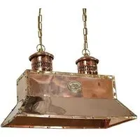 Pendant Light with Riveted Design - Natural Brass