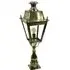 Pillar Lamp with Glass Panels - Natural Brass