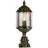 Short Pillar Lamp with Glass - Antique, Brass