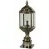 Short Pillar Lamp with Glass - Distressed, Brass