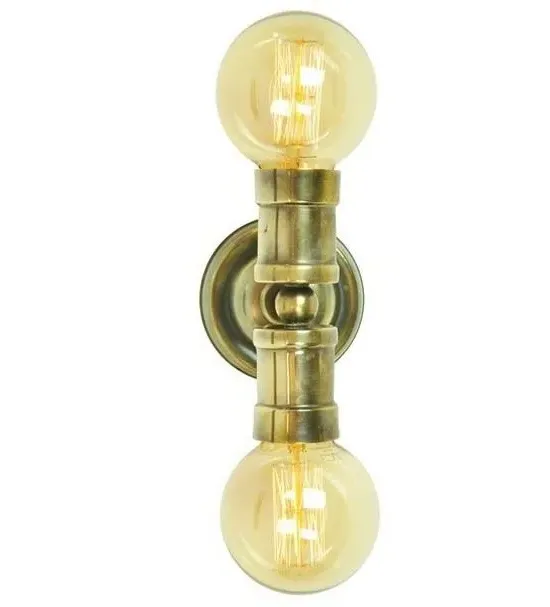 Single Wall Light - Distressed, Brass
